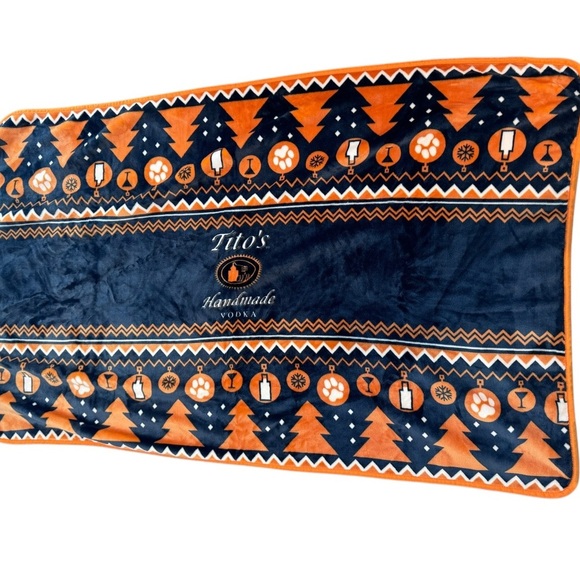 Tito’s Holiday 40” X 60” Blanket Tito’s Handmade Vodka Cozy - Picture 2 of 7